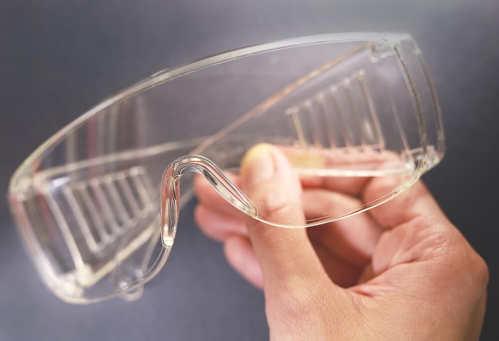 A picture of a safety glasses